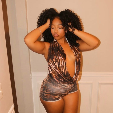 Tiger Print Romper