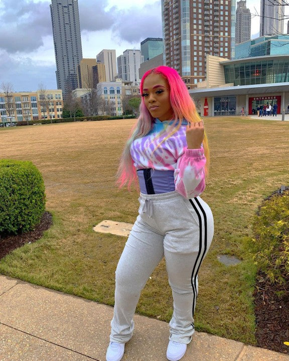 Black Line Stacked Pants